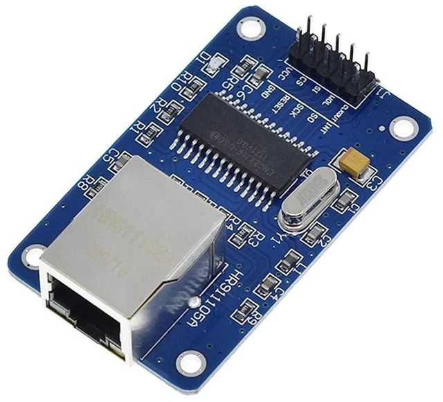 Alt view image 2 of 7 - ENC28J60 ENC28J60-I/SO HR911105A Ethernet LAN Network Module SPI Interface 3.3V