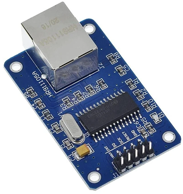 Alt view image 3 of 7 - ENC28J60 ENC28J60-I/SO HR911105A Ethernet LAN Network Module SPI Interface 3.3V