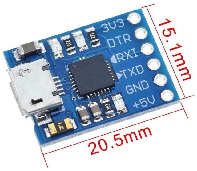 Alt view image 5 of 6 - 2pcs CP2102 Micro USB to UART TTL Module 6 Pin Serial Converter STC Replace FT23