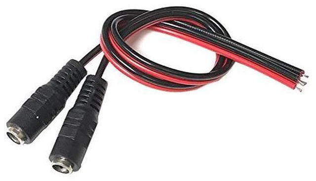 Alt view image 2 of 6 - 20pcs DC Pigtail Adapter Power Connectors Cables Male & Female 2.1mm x 5.5mm DC