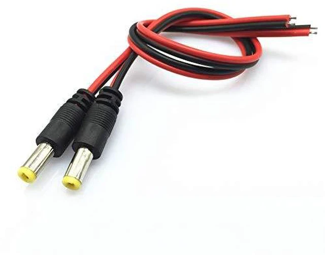 Alt view image 3 of 6 - 20pcs DC Pigtail Adapter Power Connectors Cables Male & Female 2.1mm x 5.5mm DC