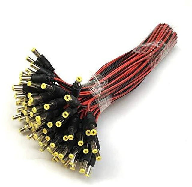 Alt view image 4 of 6 - 20pcs DC Pigtail Adapter Power Connectors Cables Male & Female 2.1mm x 5.5mm DC