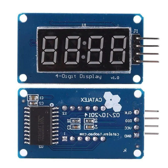 Alt view image 4 of 6 - 2pcs 0.36" 4-Digit Tube LED Segment Display Module Red Common Anode TM1637 Drive