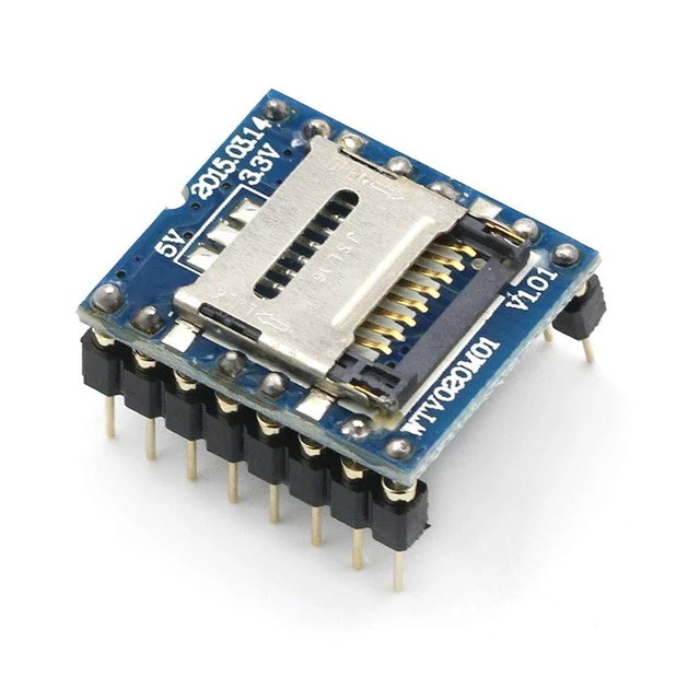 Alt view image 3 of 4 - WTV020-SD U Disk Audio Player MP3 Sound Module Voice Module with SD Card Slot UA