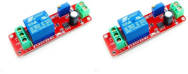 Main image of NE555 DC 12V Delay Timer Switch Adjustable Module 0 to 10 Second (Pack of 2)