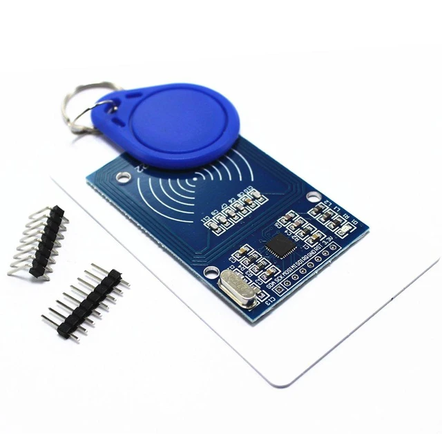 Alt view image 3 of 5 - RFID Kit - Mifare RC522 RF IC Card Sensor Module + S50 Blank Card + Key Ring for
