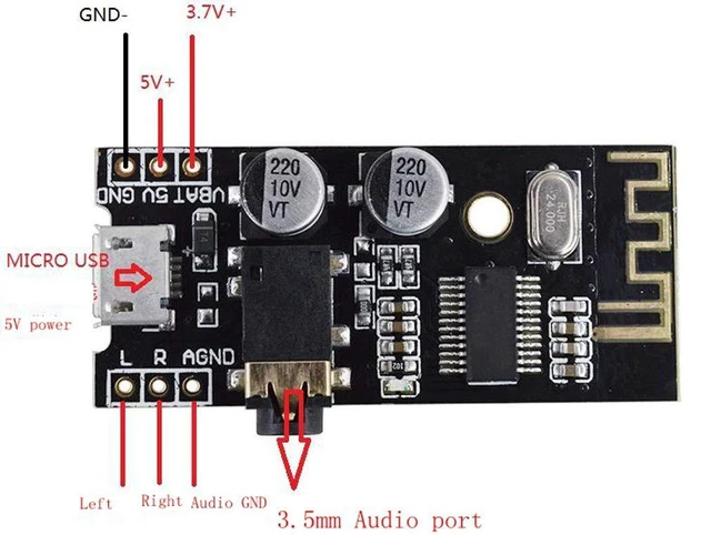 Alt view image 4 of 6 - 3pcs M28 Wireless Bluetooth MP3 Audio Receiver Board BLT 4.2 mp3 Lossless decode