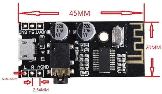 Alt view image 5 of 6 - 3pcs M28 Wireless Bluetooth MP3 Audio Receiver Board BLT 4.2 mp3 Lossless decode