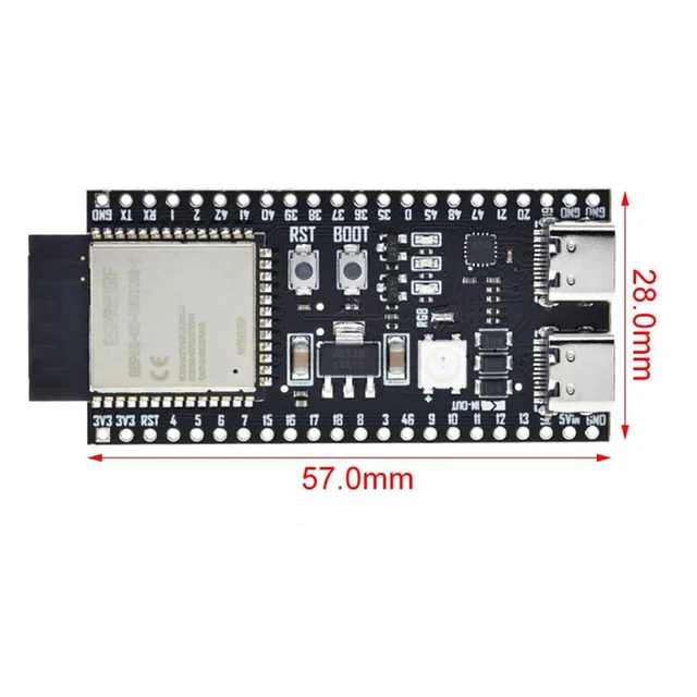 Alt view image 5 of 6 - ESP32-S3 N16R8 ESP32-S3-DevKit C WiFi+Bluetooth 5.0 Internet of Things Dual Type