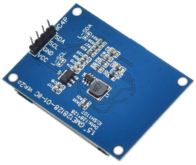 Alt view image 4 of 6 - 1.5" SH1107 128x128 OLED Display Module 1.5 Inch IIC I2C 4 Pin OLED Screen LCD D