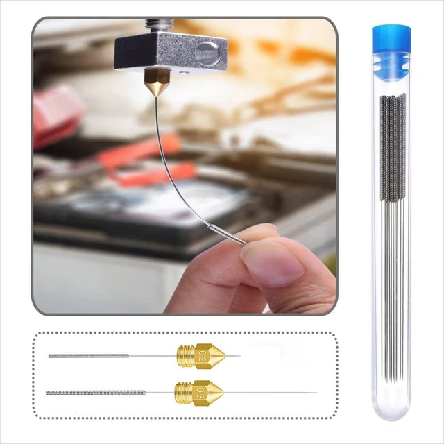 Alt view image 5 of 6 - 10pcs/Lot Nozzle Cleaning Needles 3D Printer Parts 0.15 0.2 0.25 0.3 0.35 0.4 0.