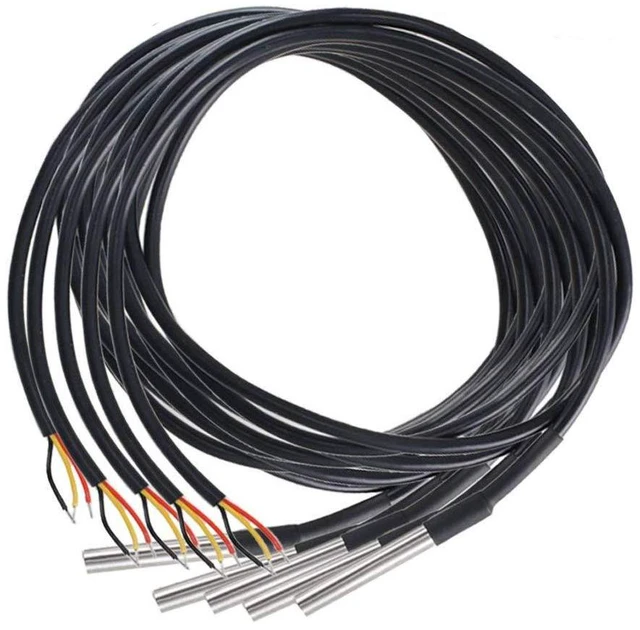 Main image of 5pcs DS18B20 Temperature Sensor Temperature Probe Stainless Steel Package Waterp