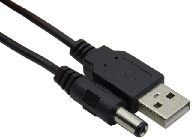 Alt view image 3 of 7 - 5pcs USB 2.0 A Male to DC 5.5x2.1mm 5 Volt DC Connector Charge Barrel Jack Power