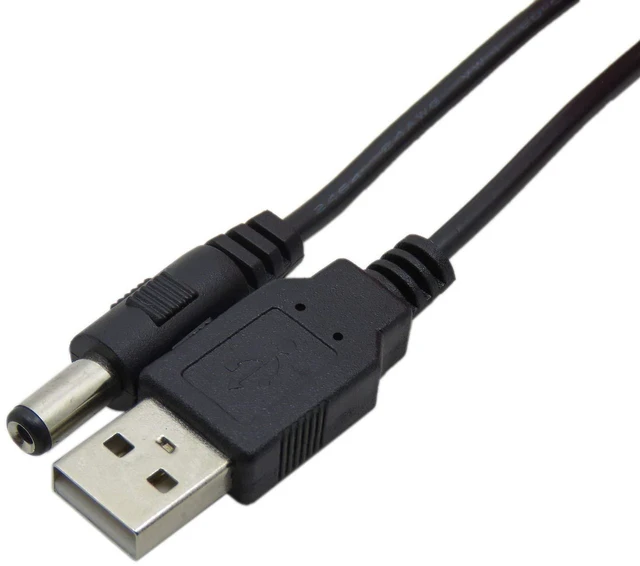 Alt view image 4 of 7 - 5pcs USB 2.0 A Male to DC 5.5x2.1mm 5 Volt DC Connector Charge Barrel Jack Power