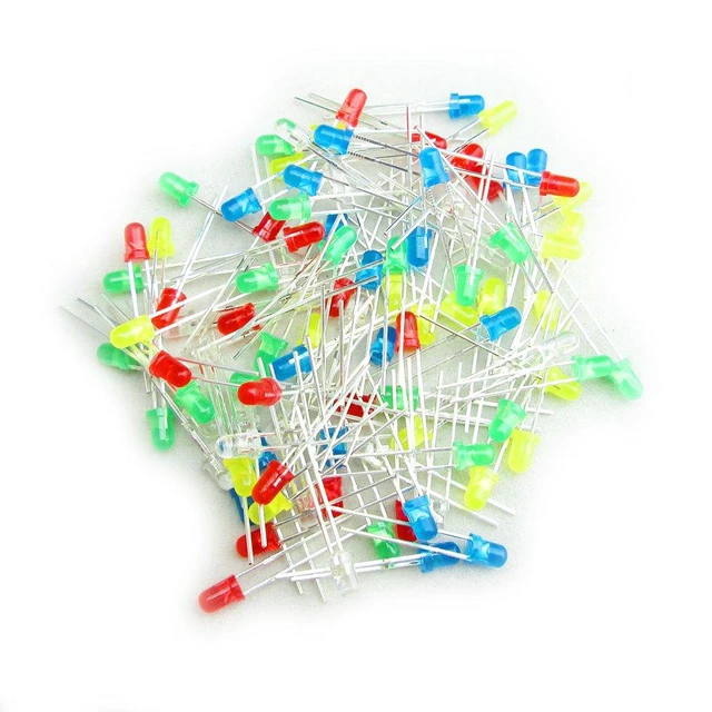 Alt view image 2 of 3 - 3MM 5MM LED Light Diode Package Five Colors Each 10pcs Total 100pcs