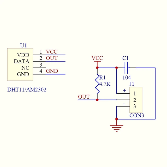 Alt view image 4 of 5 - 2pcs DHT22/AM2302 Digital Temperature and Humidity Sensor Module Temperature Hum