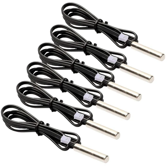 Main image of 6pcs NTC Temperature Sensor 5K + 10K 1% NTC B3950 Waterproof Probe Thermistor Ac