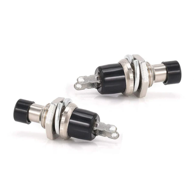 Alt view image 2 of 7 - 10pcs PBS-110 7MM Self-Locking Normal Open NO Push Button Switches ON/Off 2 Foot