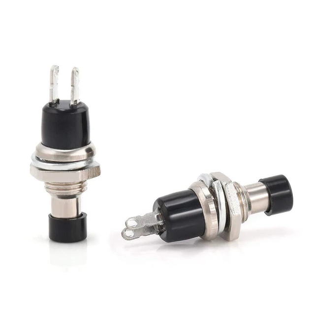Alt view image 3 of 7 - 10pcs PBS-110 7MM Self-Locking Normal Open NO Push Button Switches ON/Off 2 Foot