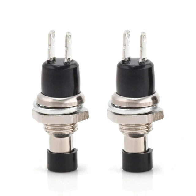 Alt view image 4 of 7 - 10pcs PBS-110 7MM Self-Locking Normal Open NO Push Button Switches ON/Off 2 Foot