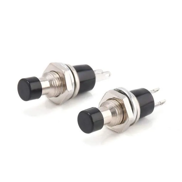 Alt view image 5 of 7 - 10pcs PBS-110 7MM Self-Locking Normal Open NO Push Button Switches ON/Off 2 Foot