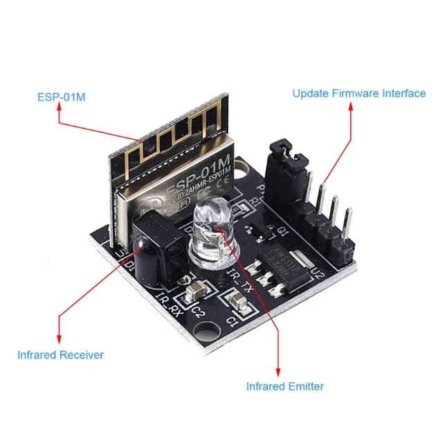 Alt view image 4 of 6 - 2pcs ESP8285 ESP-01M IR Infrared Transmitter Receiver Module Digital Infrared Tr