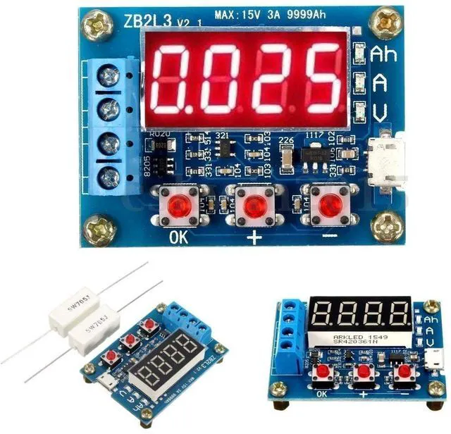 Main image of Battery Capacity Meter Discharge Tester Analyzer 1.5V-12V Battery Capacity Meter