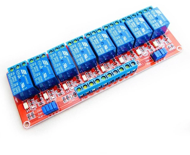 Alt view image 3 of 4 - 5V 8 Channel Relay Module with OPTO-Isolated Support High and Low Level Trigger