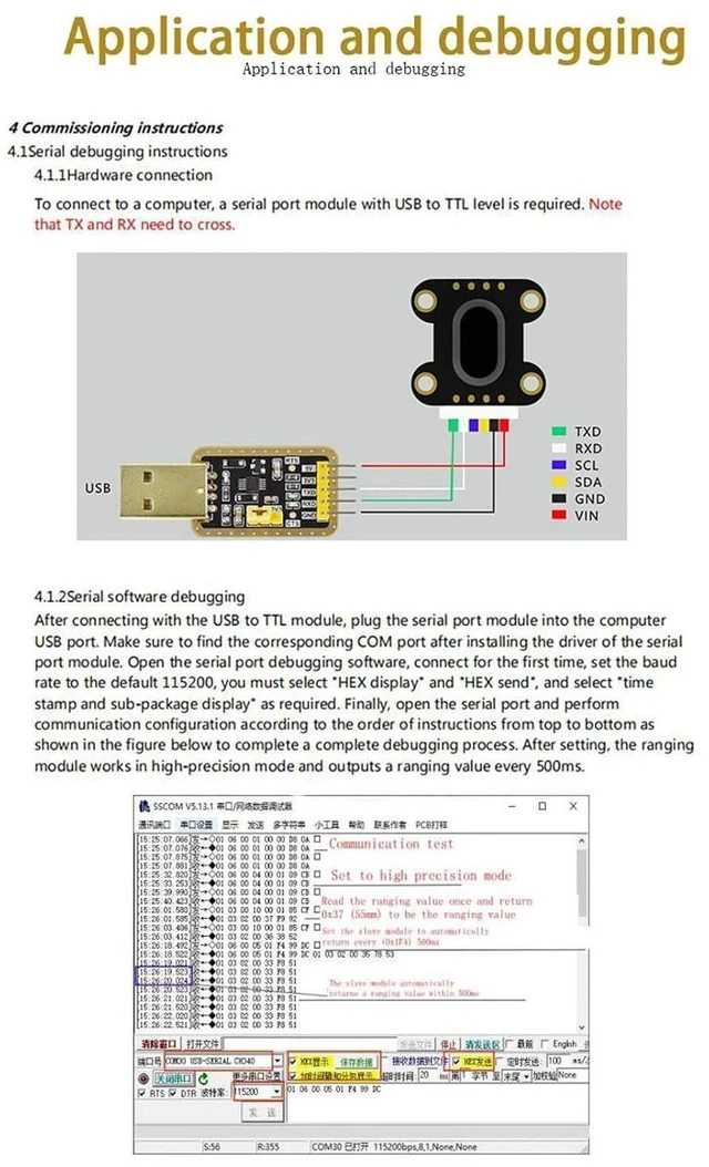 Alt view image 4 of 7 - TOF400F VL53L1 Time-of-Flight (TOF) Distance Measurement Sensor Built-in MCU Alg