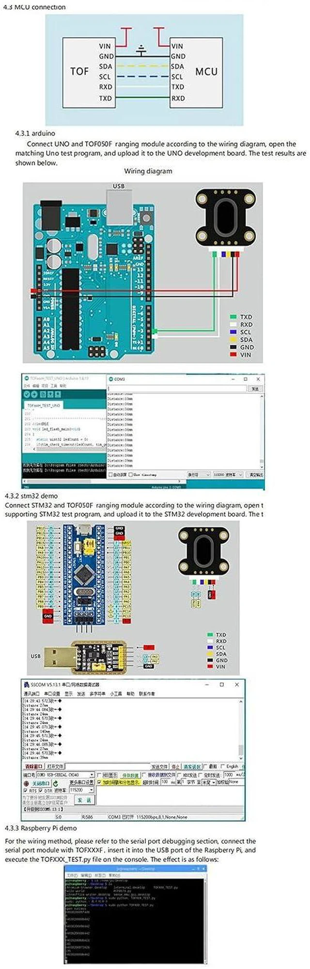 Alt view image 6 of 7 - TOF400F VL53L1 Time-of-Flight (TOF) Distance Measurement Sensor Built-in MCU Alg