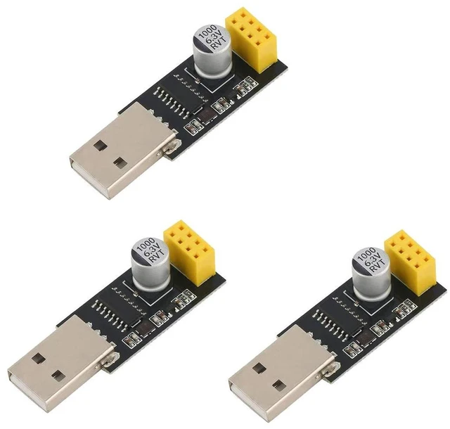 Main image of 3pcs USB to ESP8266 ESP-01 Adapter USB to TTL Driver Serial
