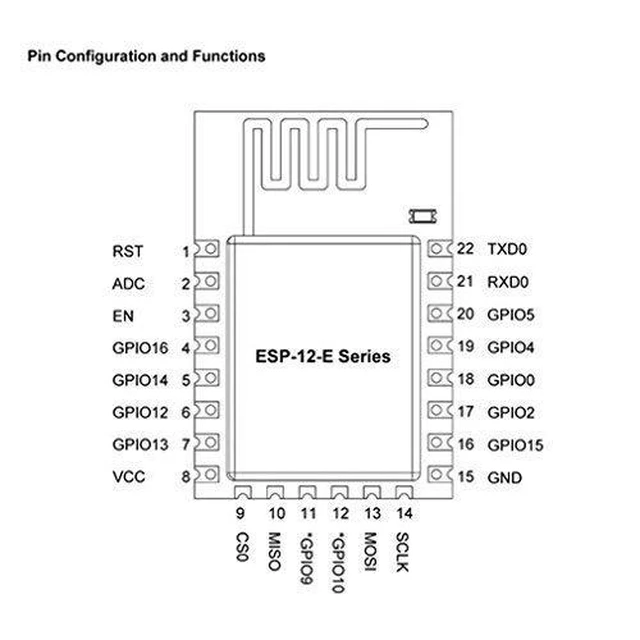 Alt view image 5 of 7 - 1pc ESP8266 ESP-12E ESP12E WiFi Wireless Transceiver Wireless WiFi Module Develo