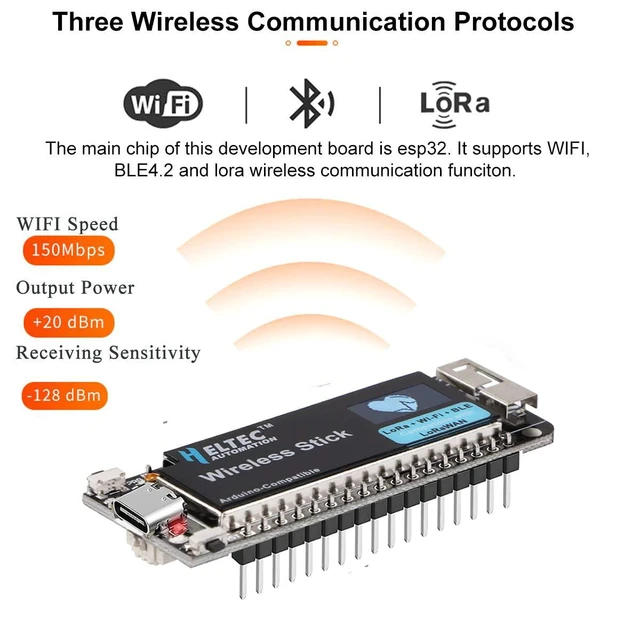 Alt view image 3 of 7 - ESP32 SX1262 LoRa Kit 863-928MHz Bluetooth 4.2+WiFi+LoRa LoRaWAN Wireless Commun