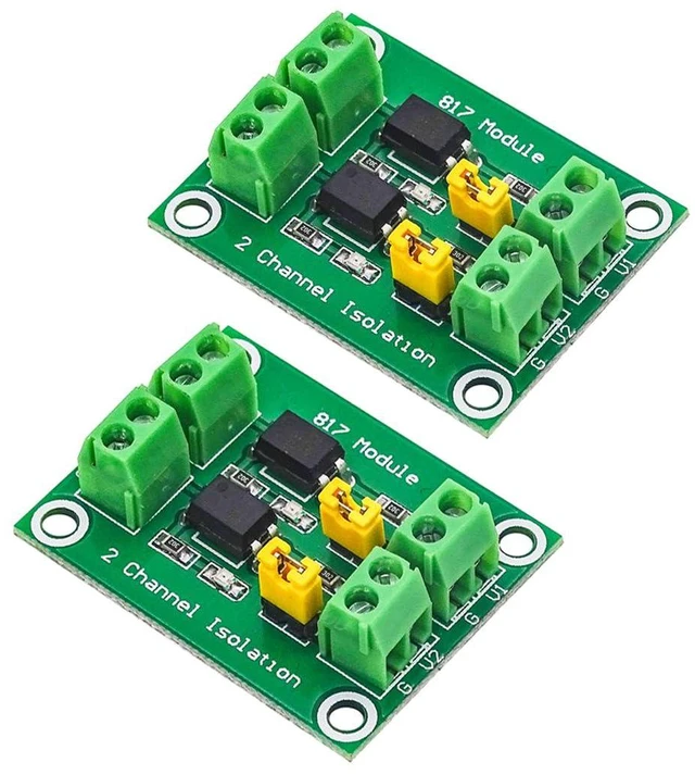 Main image of 2pcs PC817 2 Channel Optocoupler Isolation Board 817 Voltage Isolation Module Vo