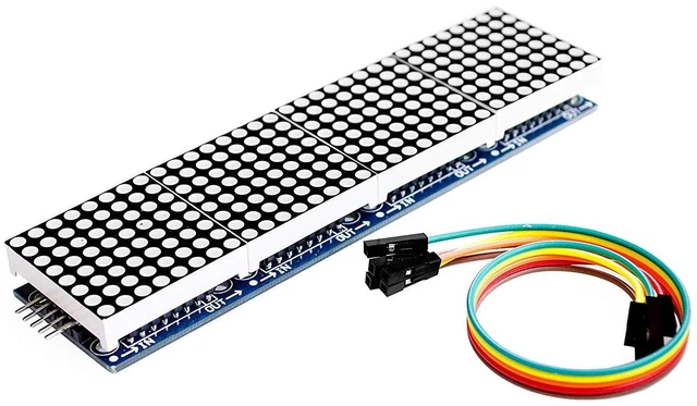 Main image of MAX7219 Dot Matrix Module for Arduino Microcontroller 4 in 1 Display with 5pin L