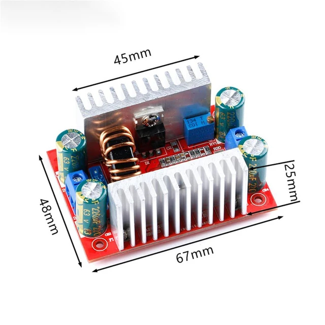 Alt view image 5 of 7 - 2pcs 400W 15A DC Step up Boost Module Constant Current Power Supply Module 8.5-5