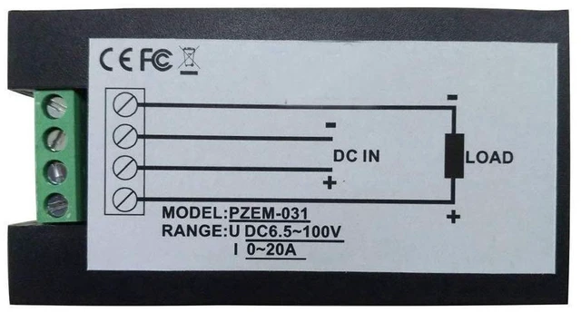 Alt view image 2 of 7 - DC 6.5-100V 0-20A LCD Display Digital Ammeter Voltmeter Multimeter Current Volta