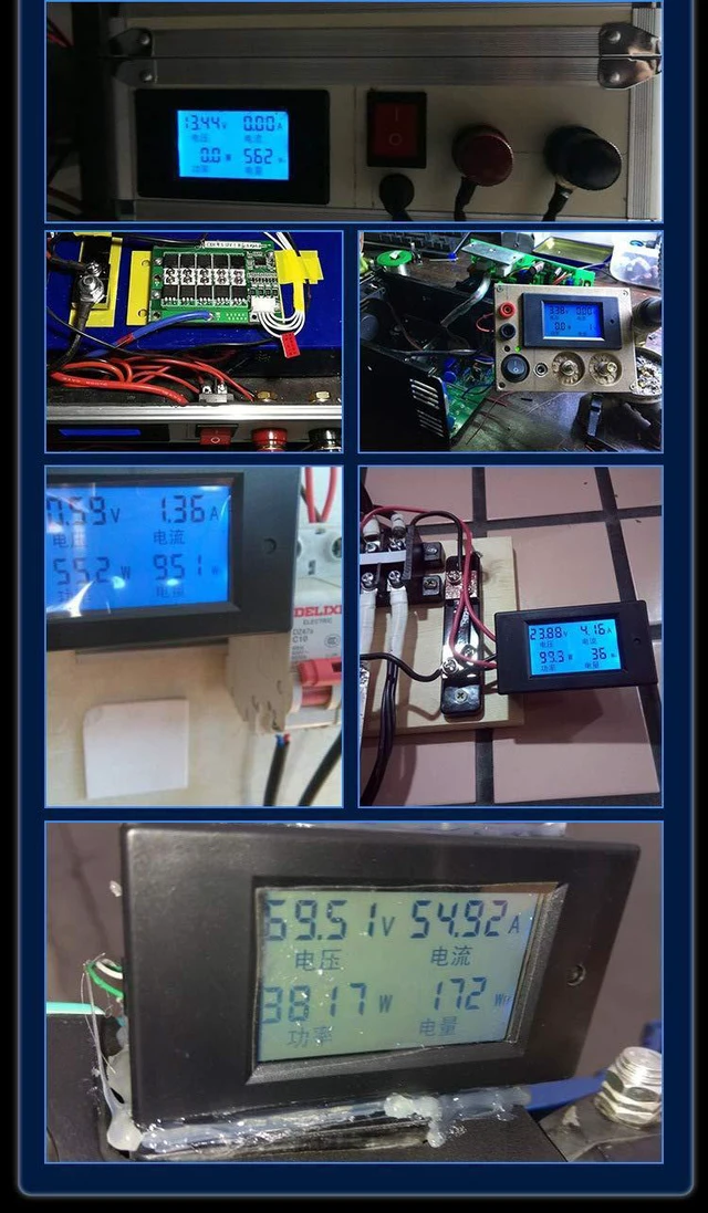 Alt view image 6 of 7 - DC 6.5-100V 0-20A LCD Display Digital Ammeter Voltmeter Multimeter Current Volta