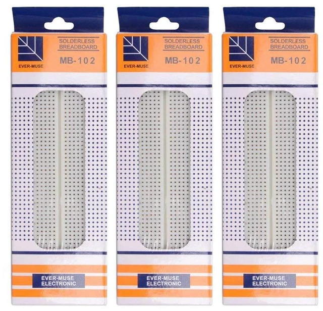 Main image of 3pcs MB-102 Breadboard 830 Point Solderless Prototype PCB Board DIY Kit for Ardu