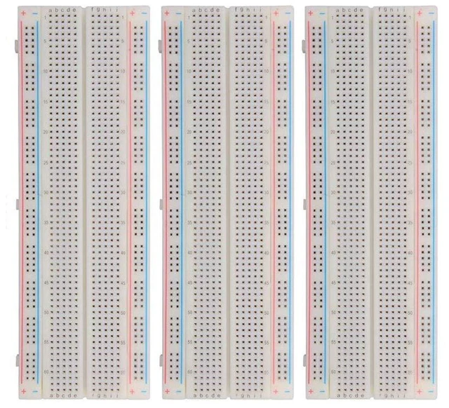 Alt view image 2 of 3 - 3pcs MB-102 Breadboard 830 Point Solderless Prototype PCB Board DIY Kit for Ardu