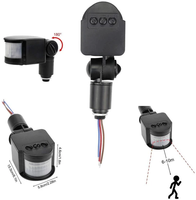 Main image of Outdoor PIR DC 12V Automatic Infrared PIR Motion Sensor Switch for LED Flood Lig