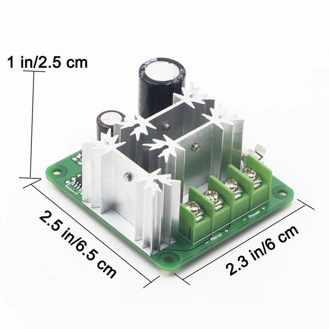 Alt view image 4 of 6 - 6V-90V 15A DC Motor Speed Control 16KHZ PWM Controller Speed Regulator Module Bo