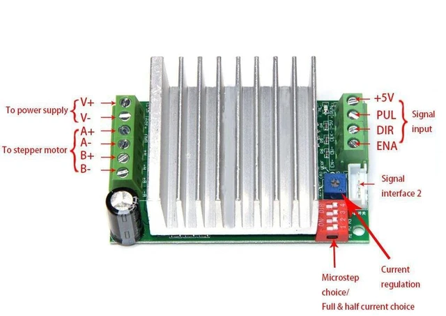 Alt view image 5 of 6 - 4.5A TB6600 TB6600HG Single Axis Stepper Motor Driver Controller Replace TB6560