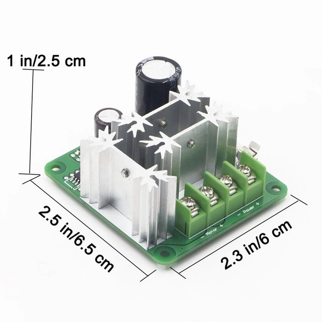 Alt view image 4 of 6 - 6V-90V 15A DC Motor Speed Control 16KHZ PWM Controller Speed Regulator Module Bo