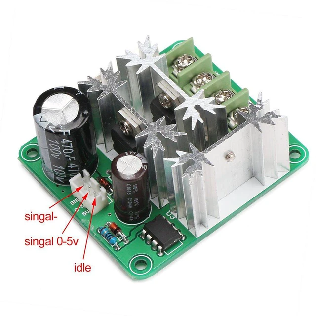Alt view image 5 of 6 - 6V-90V 15A DC Motor Speed Control 16KHZ PWM Controller Speed Regulator Module Bo