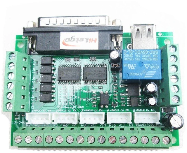 Alt view image 2 of 4 - MACH3 Engraving Machine CNC 5 Axis Stepper Motor Driver Interface Board with Opt