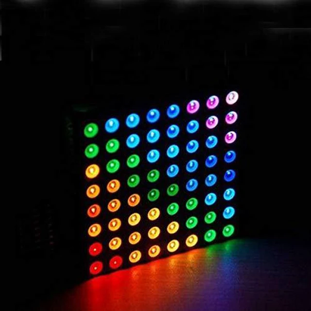 Alt view image 5 of 5 - 8x8 Matrix RGB LED Common Anode Full Colour LED 60x60mm Colorduino Compatible fo