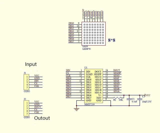 Alt view image 6 of 7 - 2pcs MAX7219 8 * 8 Dot Matrix Module DIY Kit MAX7219 8x8 Common Cathode LED Dot