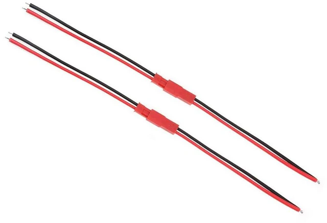 Alt view image 4 of 6 - 20 Pairs JST Connector Plug Cable 22 AWG 2 Pin Male + Female JST Connector Wire