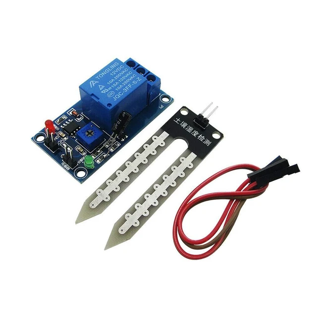Alt view image 2 of 6 - 2pcs LM393 12V Soil Moisture Relay Module Soil Moisture Sensor with Soil Moistur